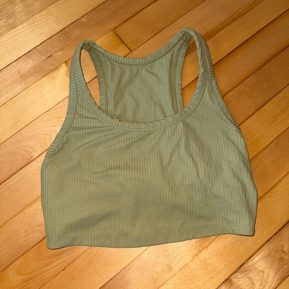all in motion Tops - Women's Green Ribbed Tank Top